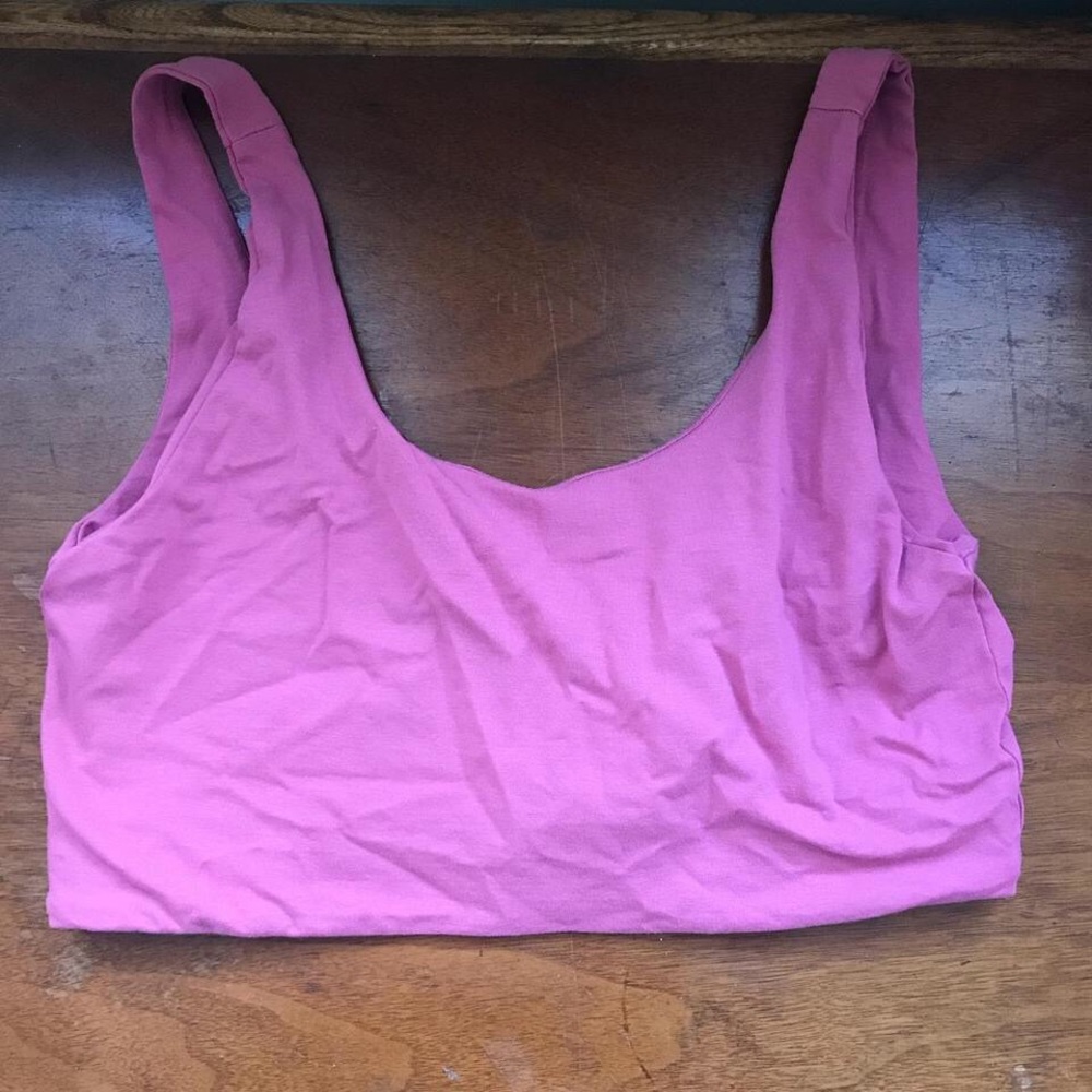 Pact pink double scoop longline bra